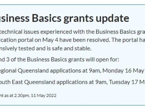 QLD Government Basics Grant Round 3 Update