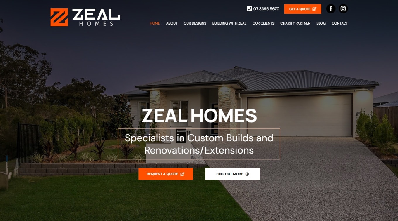 Zeal Homes Front